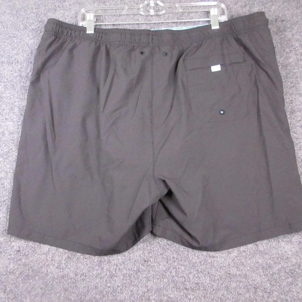 Tommy Bahama Swim Shorts Mens 2XL Black Elastic Waist Lined Trunks Quick Dry